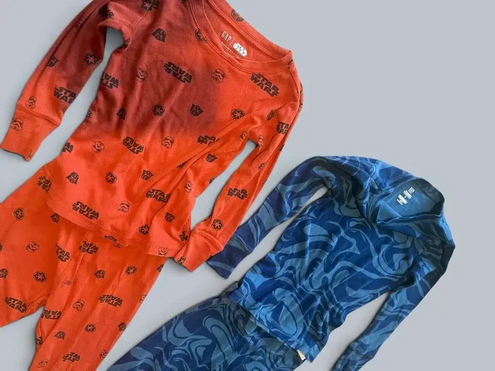 GAP Star Wars Halloween and Blue Pajama Sets Lot Sz 6